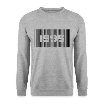 Geburtsjahr Geburtstag Born In - Made in 1995 - Unisex Pullover - Weißgrau meliert - Vorne - Alina (178cm) & Michal (187cm)