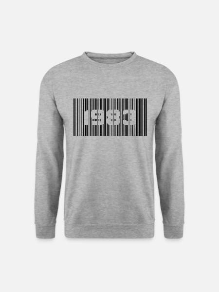 Geburtsjahr Geburtstag Born In - Made in 1983 - Unisex Pullover - Weißgrau meliert