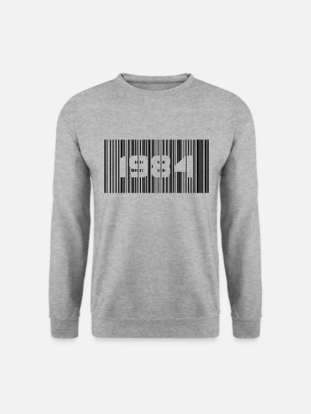 Geburtsjahr Geburtstag Born In - Made in 1984 - Unisex Pullover - Weißgrau meliert