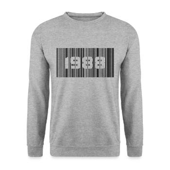 Year of birth Born In 1988 - Made in 1988 - Unisex Sweatshirt - salt & pepper - Front - Alina (178cm) & Michal (187cm)