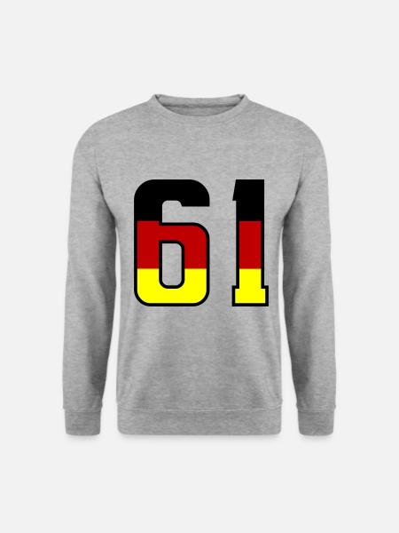 61 Symbole numérique Allemagne - Sweat-shirt Unisexe - gris chiné