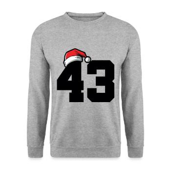 43 Numéro Noël - Sweat-shirt Unisexe - gris chiné - Devant - Alina (178cm) & Michal (187cm)