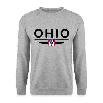 Ohio Fan T-Shirt – Must-Have for Fans - Unisex Sweatshirt - salt & pepper - Front - Alina (178cm) & Michal (187cm)