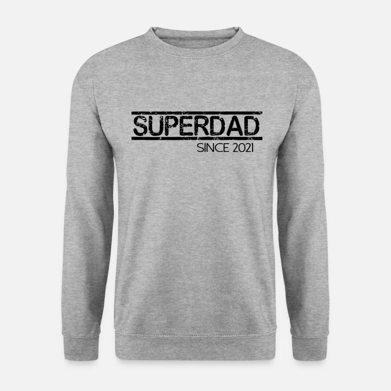 Superdad since 2021 Scripture saying - Unisex Sweatshirt - salt & pepper