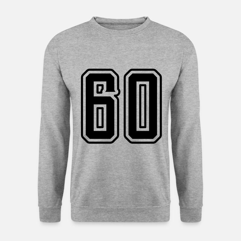 60 number symbol - Unisex Sweatshirt - salt & pepper