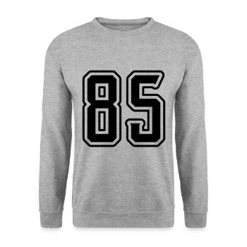 Symbole numérique 85 - Sweat-shirt Unisexe - gris chiné - Devant - Alina (178cm) & Michal (187cm)