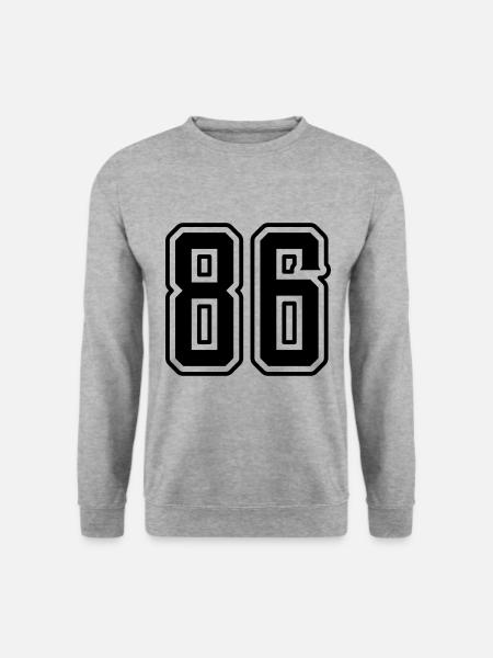 86 number symbol - Unisex Sweatshirt - salt & pepper