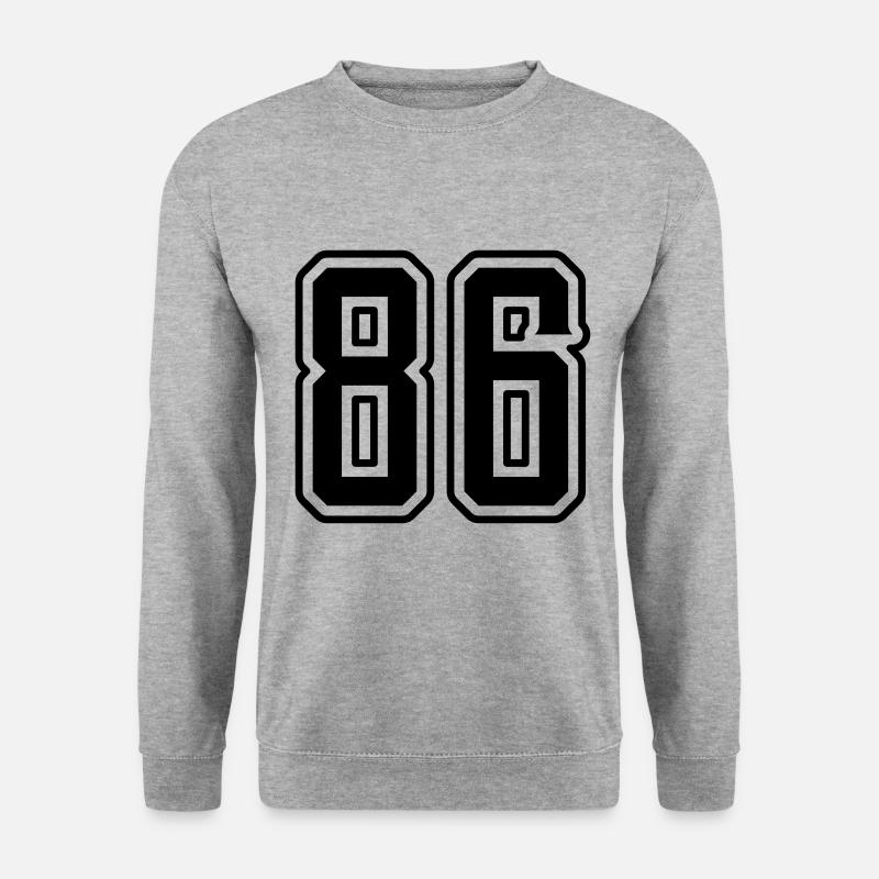 86 number symbol - Unisex Sweatshirt - salt & pepper