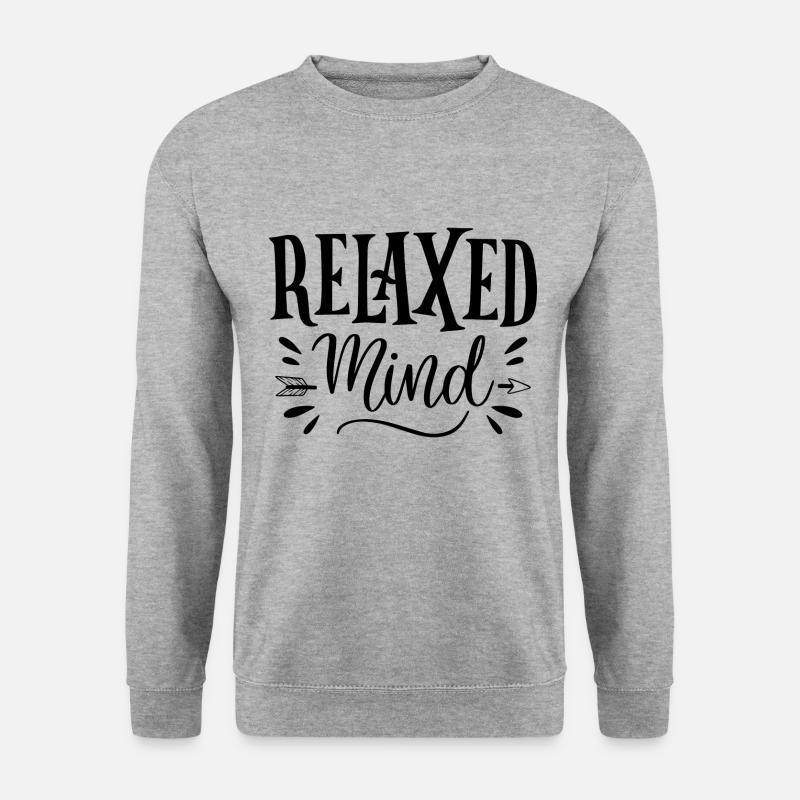 Relaxed Mind - Unisex Pullover - Weißgrau meliert