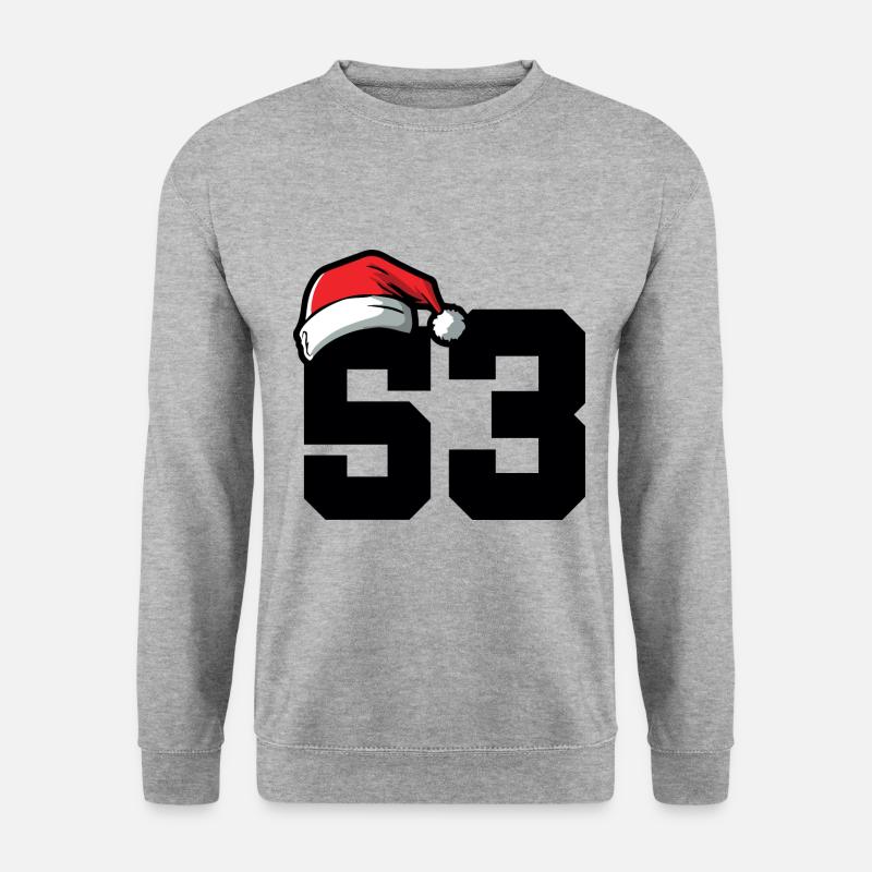 53 Zahl Weihnachten - Unisex Pullover - Weißgrau meliert
