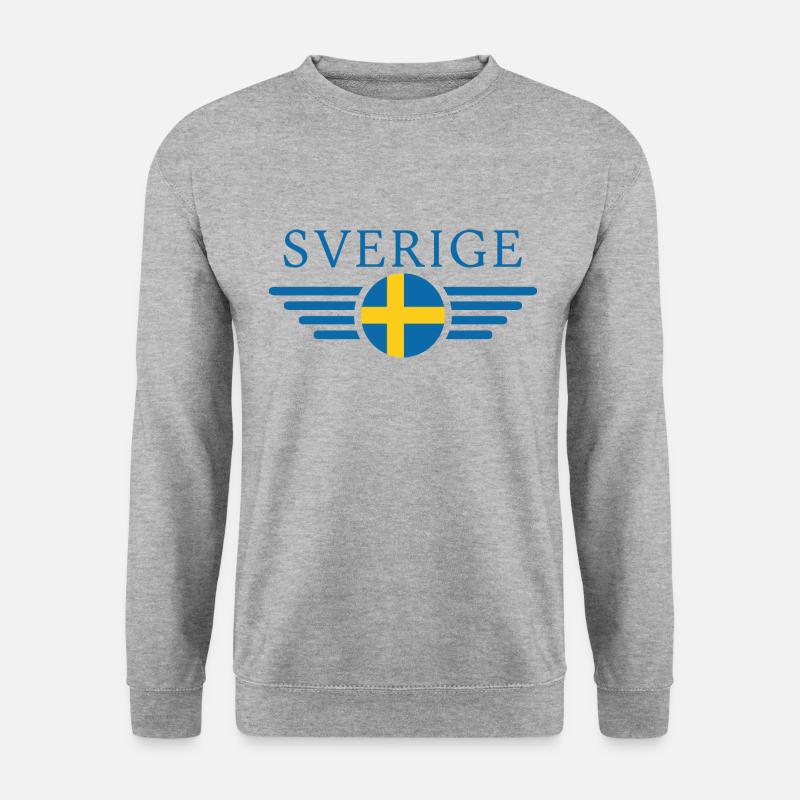 Schweden - Unisex Pullover - Weißgrau meliert