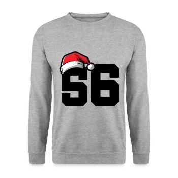 56 Number Christmas - Unisex Sweatshirt - salt & pepper - Front - Alina (178cm) & Michal (187cm)