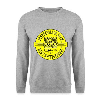 Enterrement de vie de garçon Crew Groom Enterrement de vie de garçon - Sweat-shirt Unisexe - gris chiné - Devant - Alina (178cm) & Michal (187cm)