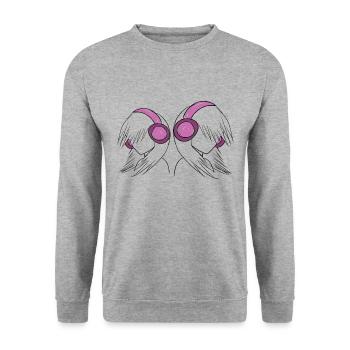 manga anime - Sweat-shirt Unisexe - gris chiné - Devant - Alina (178cm) & Michal (187cm)