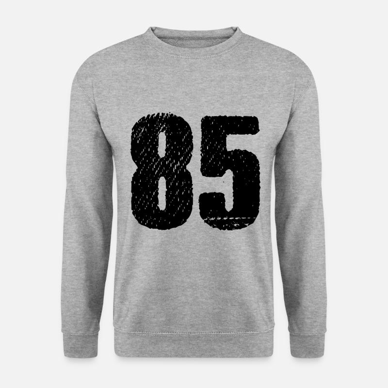 85 Zahl Trikot - Unisex Pullover - Weißgrau meliert