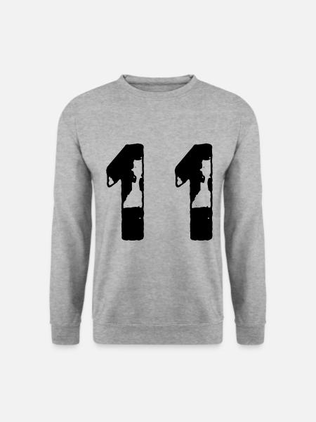 11 Number jersey - Unisex Sweatshirt - salt & pepper