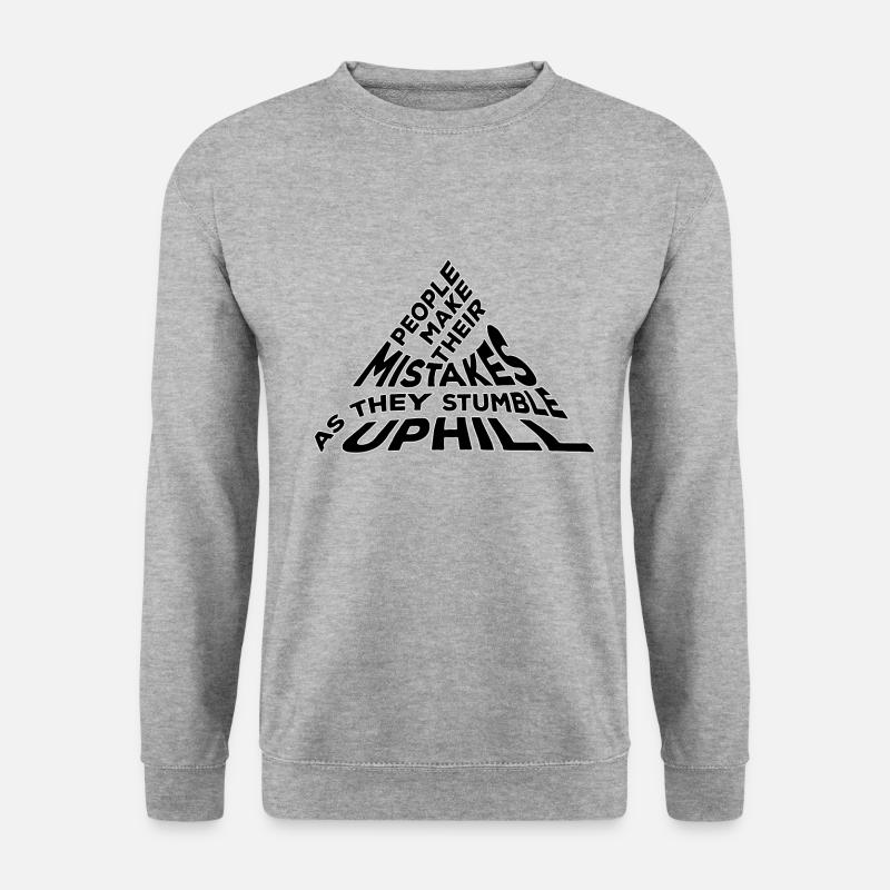 Jordan Peterson Zitat: "Stumble Uphill" - Unisex Pullover - Weißgrau meliert