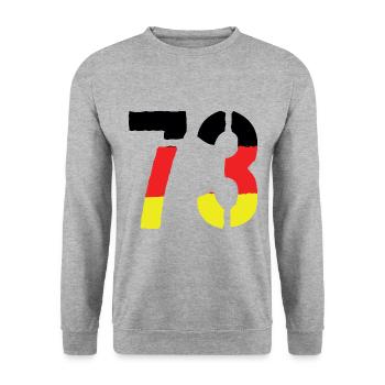 73 Symbole numérique Allemagne - Sweat-shirt Unisexe - gris chiné - Devant - Alina (178cm) & Michal (187cm)