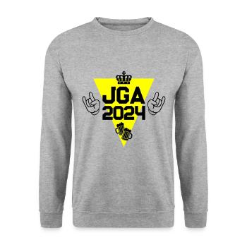 Bachelor Party Bachelor Party 2024 Party - Unisex Sweatshirt - salt & pepper - Front - Alina (178cm) & Michal (187cm)