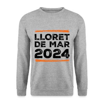 Lloret De Mar 2024 Spruch - Unisex Pullover - Weißgrau meliert - Vorne - Alina (178cm) & Michal (187cm)