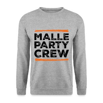 Malle Party Crew - Unisex Pullover - Weißgrau meliert - Vorne - Alina (178cm) & Michal (187cm)