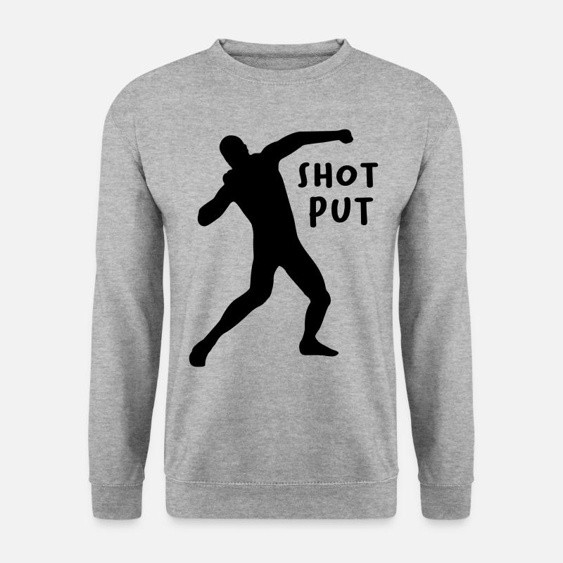 Kugelstoßen - Unisex Pullover - Weißgrau meliert