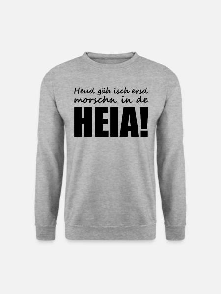 Sächsisch - Dialekt - Spruch - Unisex Pullover - Weißgrau meliert