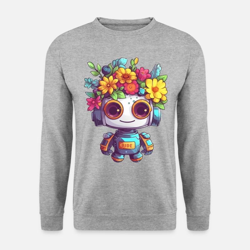 Happy Robot - Unisex Sweatshirt - salt & pepper