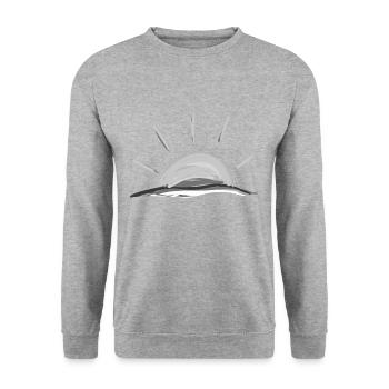 soleil coucher de soleil symbole de la mer lever du soleil - Sweat-shirt Unisexe - gris chiné - Devant - Alina (178cm) & Michal (187cm)