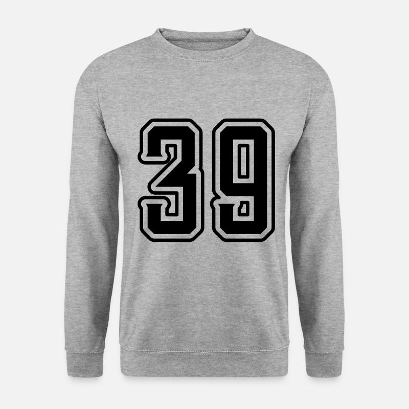 39 number symbol - Unisex Sweatshirt - salt & pepper
