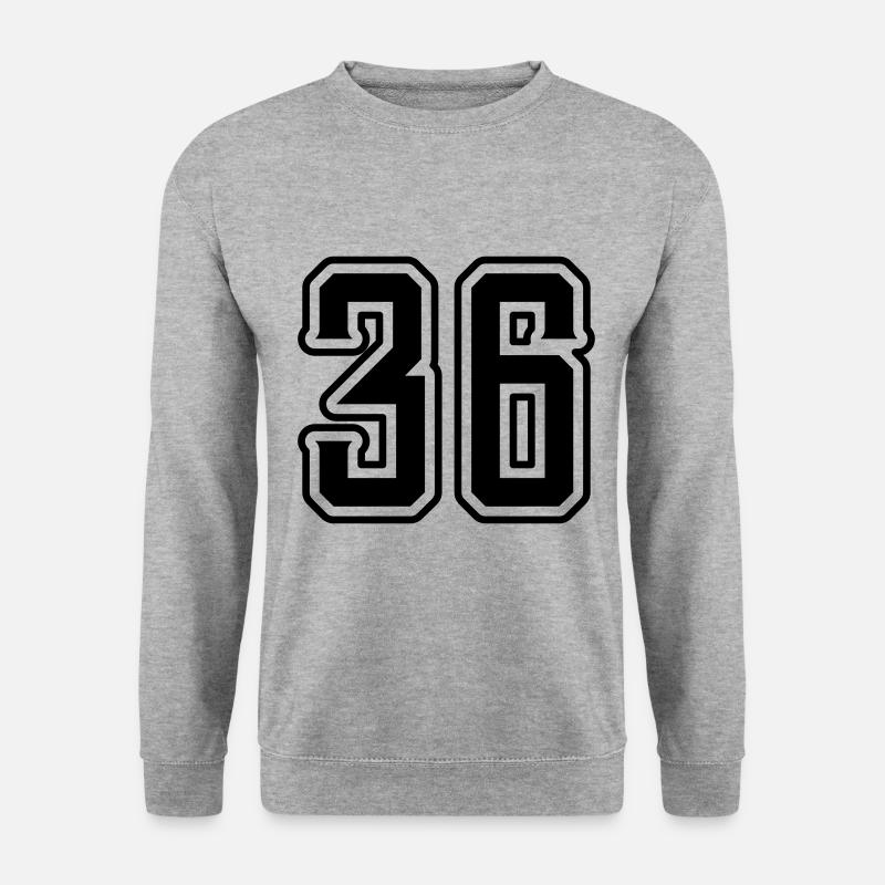 36 number symbol - Unisex Sweatshirt - salt & pepper