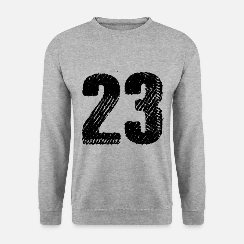23 Zahl Trikot - Unisex Pullover - Weißgrau meliert