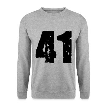 Maillot à 41 numéros - Sweat-shirt Unisexe - gris chiné - Devant - Alina (178cm) & Michal (187cm)