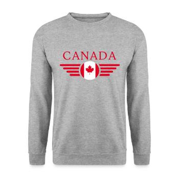 Canada - Unisex Sweatshirt - salt & pepper - Front - Alina (178cm) & Michal (187cm)