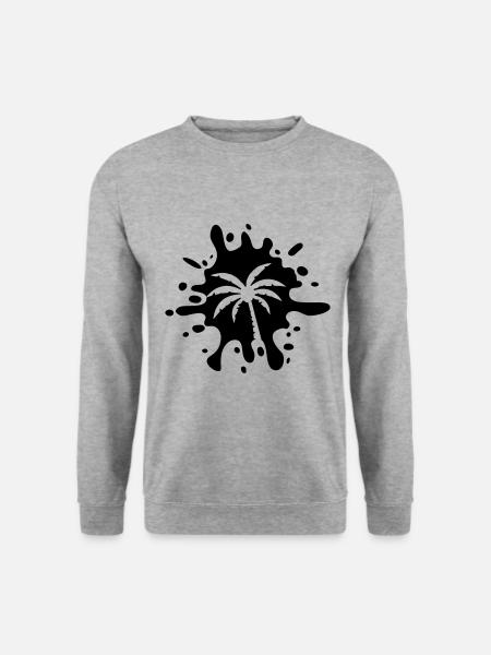 Palm tree symbol blobs - Unisex Sweatshirt - salt & pepper