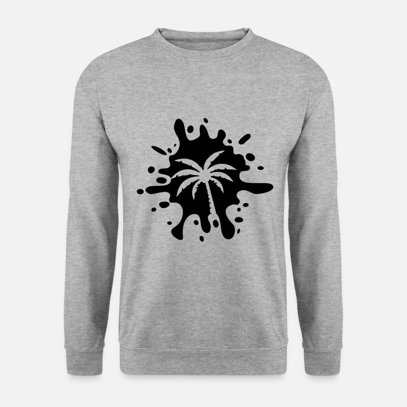 Palm tree symbol blobs - Unisex Sweatshirt - salt & pepper