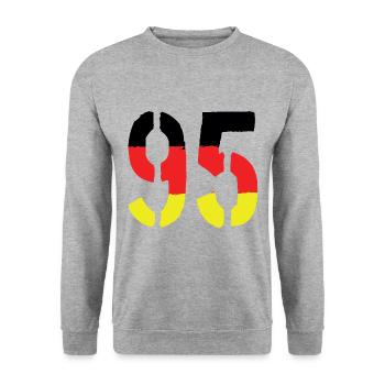 95 Symbole numérique Allemagne - Sweat-shirt Unisexe - gris chiné - Devant - Alina (178cm) & Michal (187cm)