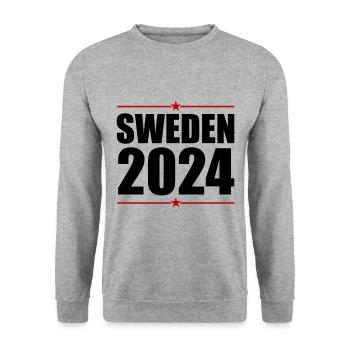 Suède 2024 - Sweat-shirt Unisexe - gris chiné - Devant - Alina (178cm) & Michal (187cm)