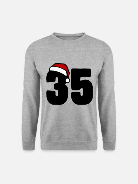 35 Numéro Noël - Sweat-shirt Unisexe - gris chiné