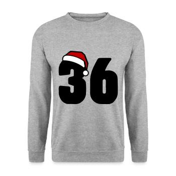 36 Number Christmas - Unisex Sweatshirt - salt & pepper - Front - Alina (178cm) & Michal (187cm)