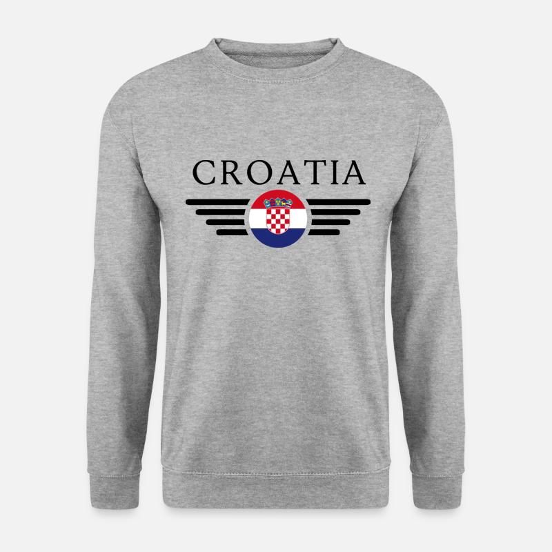 Ich liebe Kroatien - Unisex Pullover - Weißgrau meliert