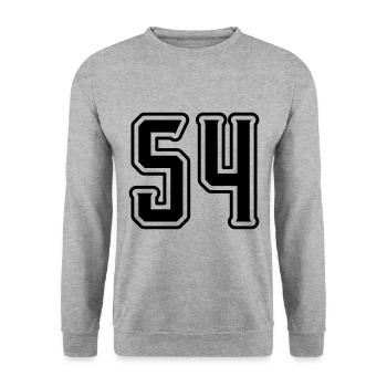 Symbole numérique 54 - Sweat-shirt Unisexe - gris chiné - Devant - Alina (178cm) & Michal (187cm)