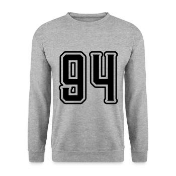 Symbole numérique 94 - Sweat-shirt Unisexe - gris chiné - Devant - Alina (178cm) & Michal (187cm)