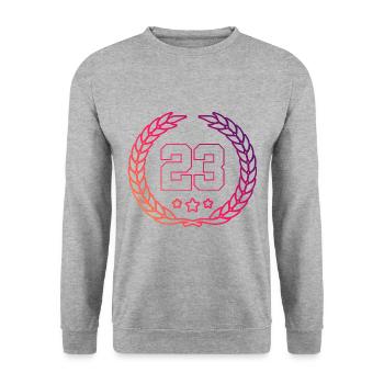 Couronne de 23 chiffres - Sweat-shirt Unisexe - gris chiné - Devant - Alina (178cm) & Michal (187cm)