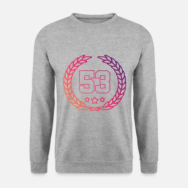 53 Number wreath - Unisex Sweatshirt - salt & pepper
