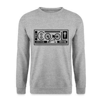 Bicycle Road Bike Bicycle Chain Bicycle Shop - Sweat-shirt Unisexe - gris chiné - Devant - Alina (178cm) & Michal (187cm)