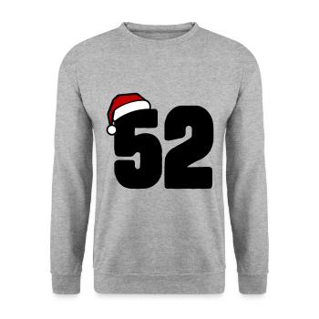 52 Numéro Noël - Sweat-shirt Unisexe - gris chiné - Devant - Alina (178cm) & Michal (187cm)