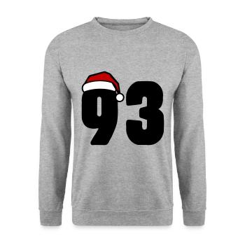 93 Number Christmas - Unisex Sweatshirt - salt & pepper - Front - Alina (178cm) & Michal (187cm)