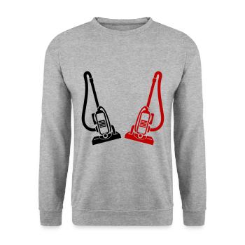 Vacuum Cleaner Icon - Unisex Sweatshirt - salt & pepper - Front - Alina (178cm) & Michal (187cm)