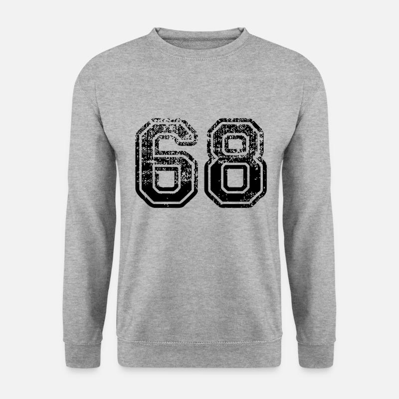 68 - Unisex Pullover - Weißgrau meliert